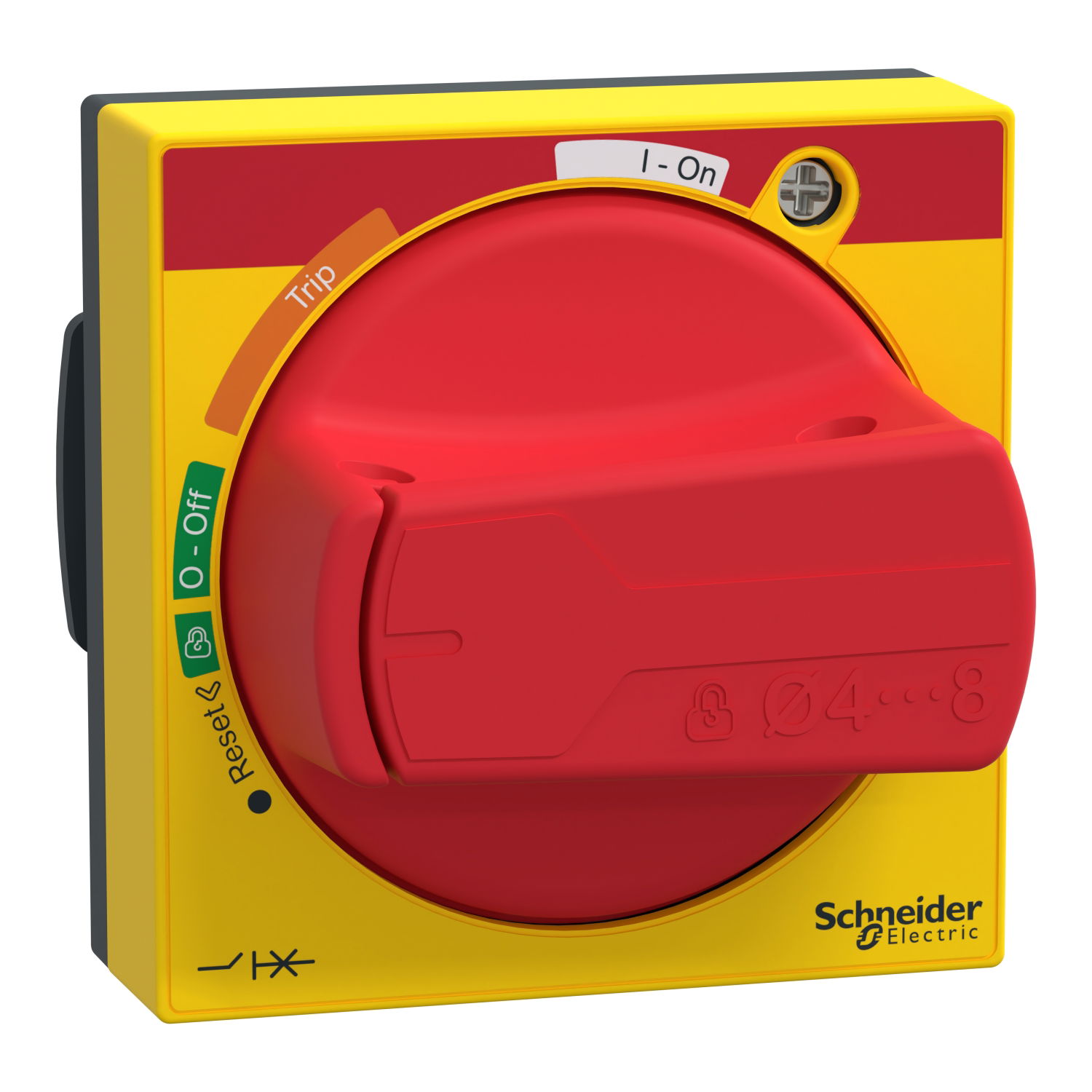 Universalhandgriff, ComPacT NSXm, roter Griff/gelbe Front, IP65, Ersatzteil – Bild 2 von 3