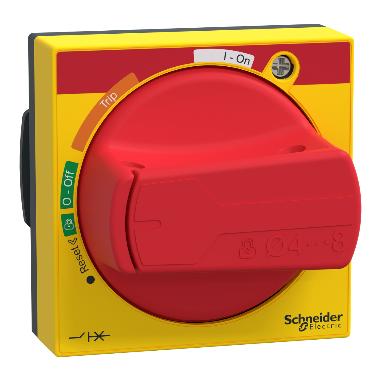 Universalhandgriff, ComPacT NSXm, roter Griff/gelbe Front, IP65, Ersatzteil
