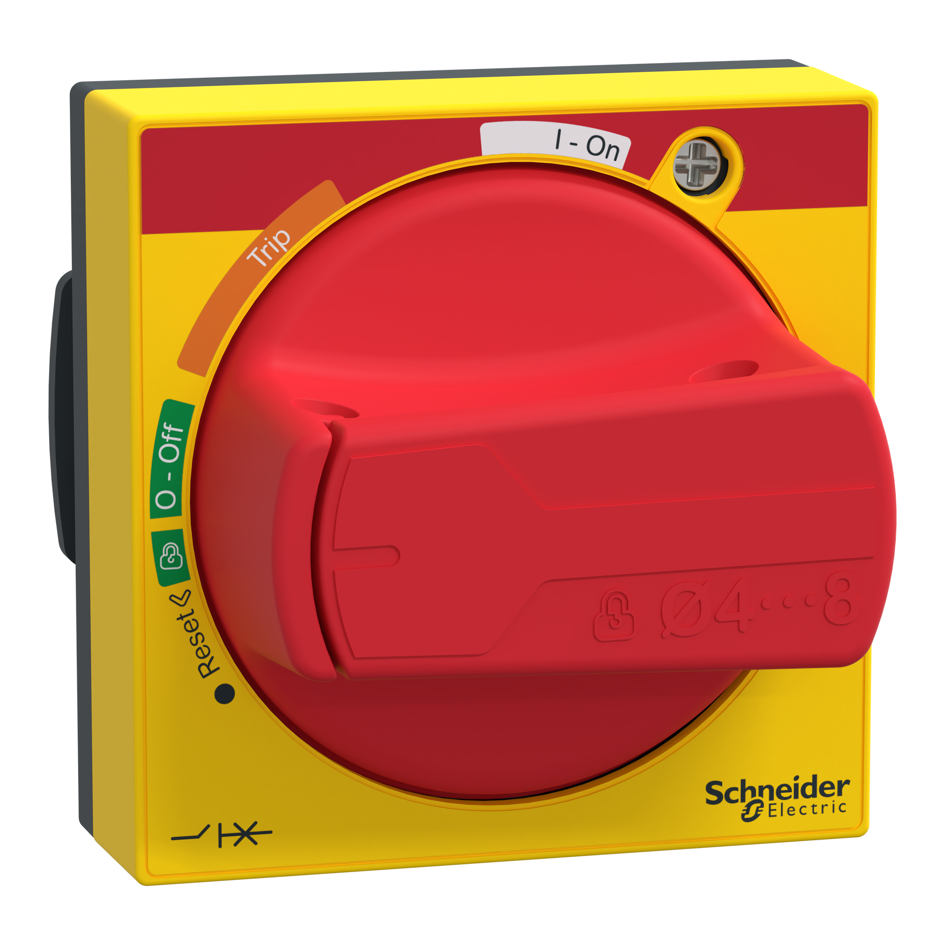 Universalhandgriff, ComPacT NSXm, roter Griff/gelbe Front, IP65, Ersatzteil