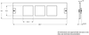 PrismaSeT-P, Frontplatte, mit 3x 96x96mm Ausschnitte,Breite=650mm,Höhe=3Module