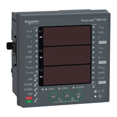 Universalmessgerät PM2110, 3-phasig, 1A/5A, LED Anzeige, S0-Impuls, Genauigkeitsklasse 1