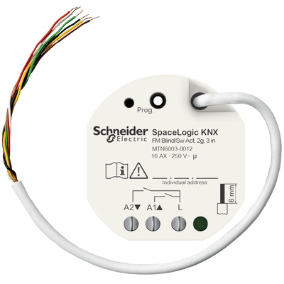 SpaceLogic KNX Jalousie-/Schaltaktor 2fach UP mit 3 Binäreingängen