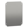 Einfache Montageplatte H400xB300mm aus verzinktem Stahl