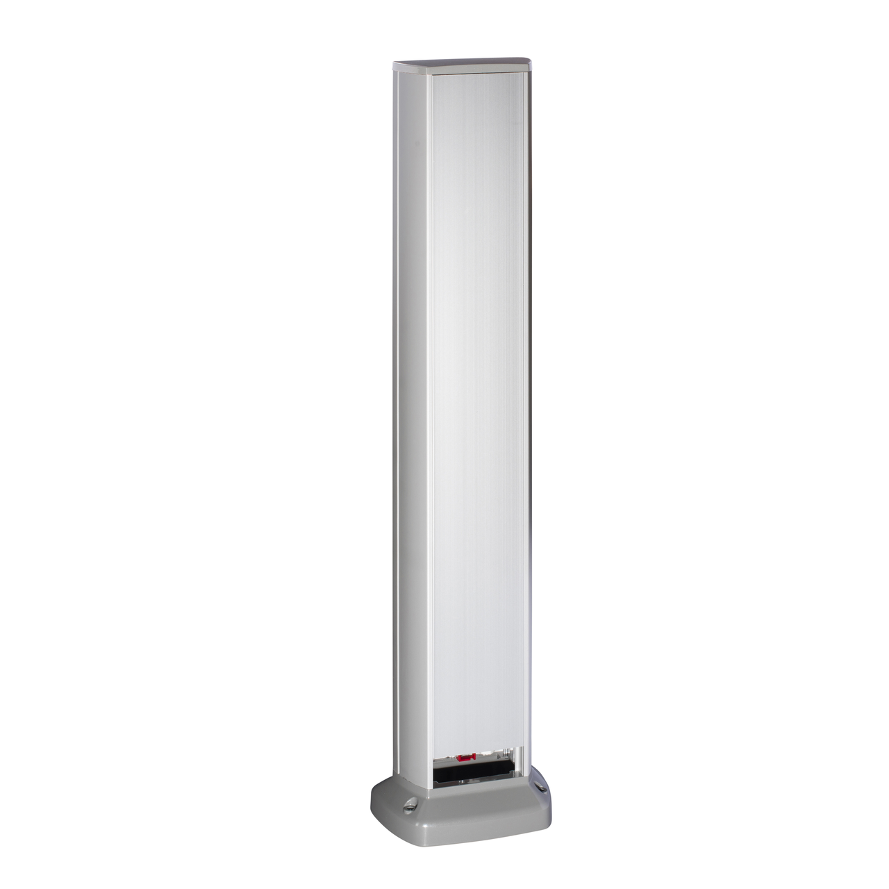 Bodensäule 1-seitig leer mit Standfuß Aluminium weiß RAL9010 Typ:POS-F10
