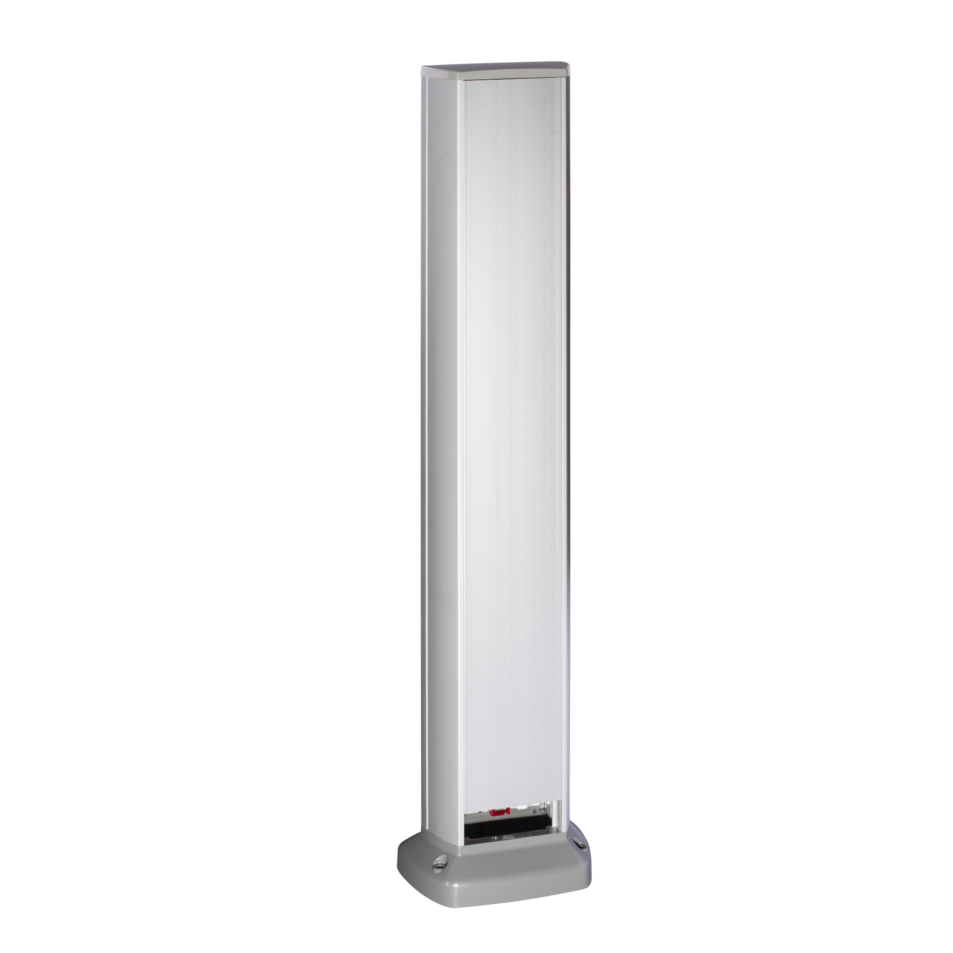 Bodensäule 1-seitig leer mit Standfuß Aluminium weiß RAL9010 Typ:POS-F10