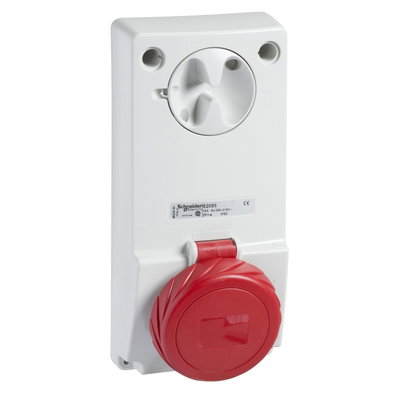 Anbausteckdose verriegelt, 32A, 2p+E, 380-415 V AC, IP65