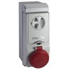 Wandsteckdose verriegelt- 32A, 3p+N+E, 380-415 V AC, IP65