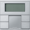 Taster 2fach plus mit Raumtemperaturregler, aluminium, System M