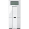 Taster 4fach plus mit Raumtemperaturregler, polarweiß glänzend, System M