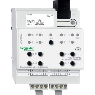 Jalousieaktor REG-K/4x/10 mit Handbetätigung, lichtgrau