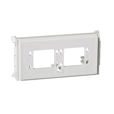 Montageplatte 2XREICHLE + De-Massari ohne Beschriftungsträger RJ45 R9010