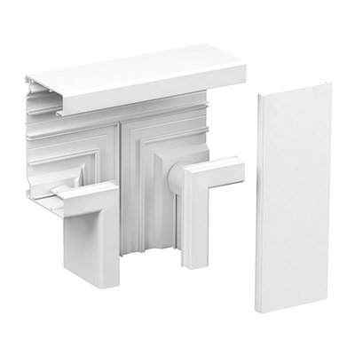INKA 123/72 Kanal T-Stück, Aluminium weiß RAL9016 Typ:INKA TS 123/72 9016