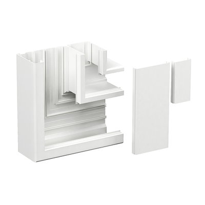 INKA 161-2/72 Flachwinkel m Abdeckung oben Alu RAL9016 Typ:INKA LSU161-2/72 9016