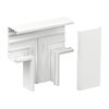 INKA 100/52 T-Stück oben, Aluminium weiß RAL9016 Typ:INKA TSU 152/52 9016