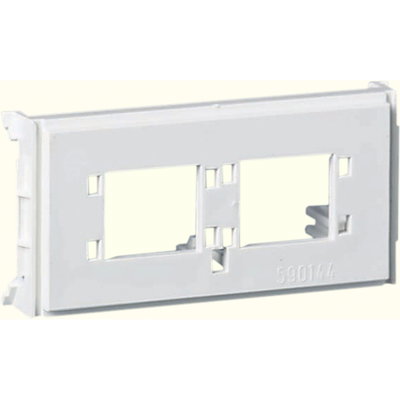 Montageplatte ohne Schriftfeld 2XR+M / FreeNet Buchse weiß RAL9010 Typ:CYB-DP