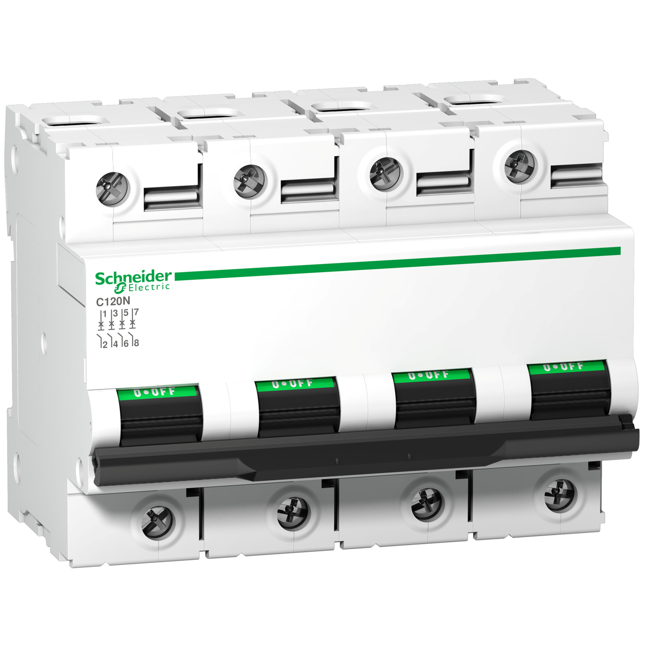 Leitungsschutzschalter C120N, 4P, 80A, D Charakteristik, 10kA