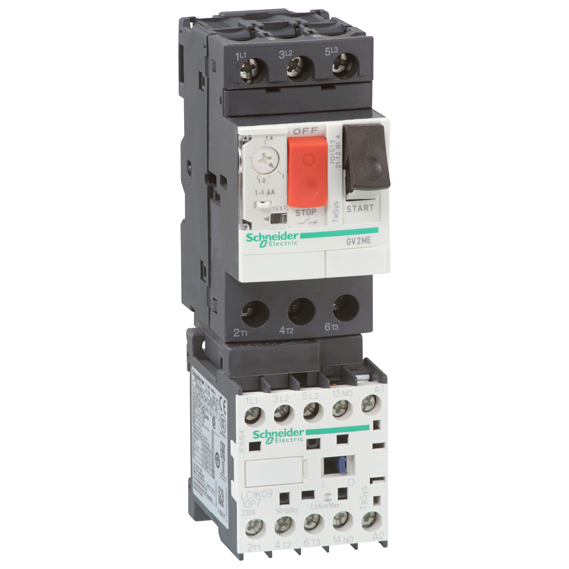 Direktstarter, 1,5kW/400V/AC3, 24V DC, 1 Drehrichtung
