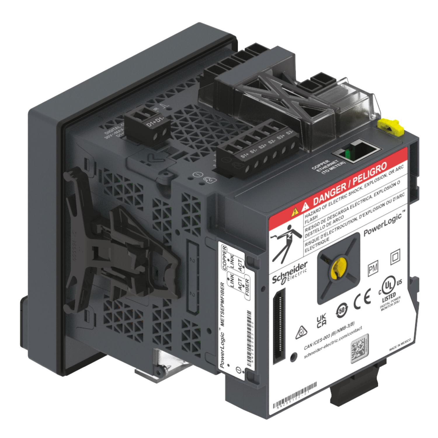 PowerLogic PM8000/ION7400/ION9000, Kommunikationsmodul - Glasfaser-Ethernet-Modul