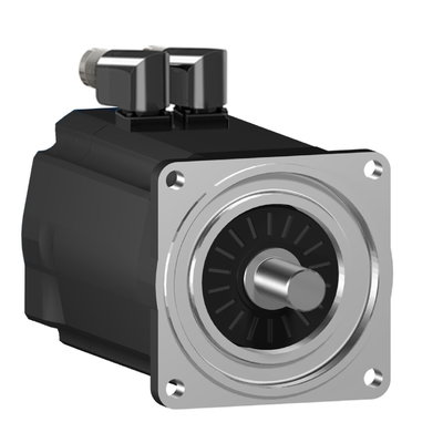 AC-Servomotor, 140mm, 19,5Nm, 2Stacks, glatte Welle, SinCos Multiturn128, M40/M23 gewinkelt, IP65/IP65, Bremse