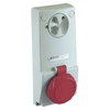 Anbausteckdose verriegelt, 32A, 3p+E, 380-415 V AC, IP65