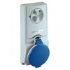 Anbausteckdose verriegelt, 32A, 2p+E, 200-250 V AC, IP44