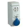 Wandsteckdose verriegelt- 16A, 2p+E, 200-250 V AC, IP65