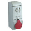 Wandsteckdose verriegelt- 32A, 3p+N+E, 380-415 V AC, IP65