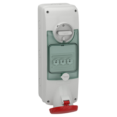 CEE Wandsteckdose verriegelt, 63A, 3p+E, 380-415 V AC, IP65