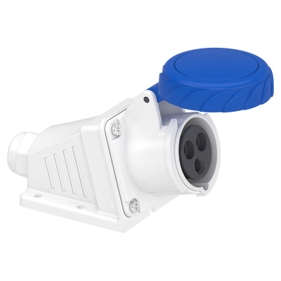 CEE Wandsteckdose, Schraubklemmen, 16A, 2p+E, 200-250 V AC