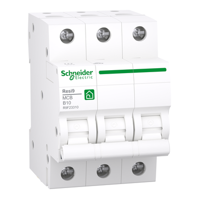 Leitungsschutzschalter Resi9 3P, 10A, B Charakteristik, 6kA