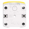 Aufbaugehäuse, Harmony XALK, Kunststoff, hellgrau, gelb, 1 beleuchteter Not-Aus-Schalter, 2 LEDs, weiß, rot, 24V, 1Ö+1S