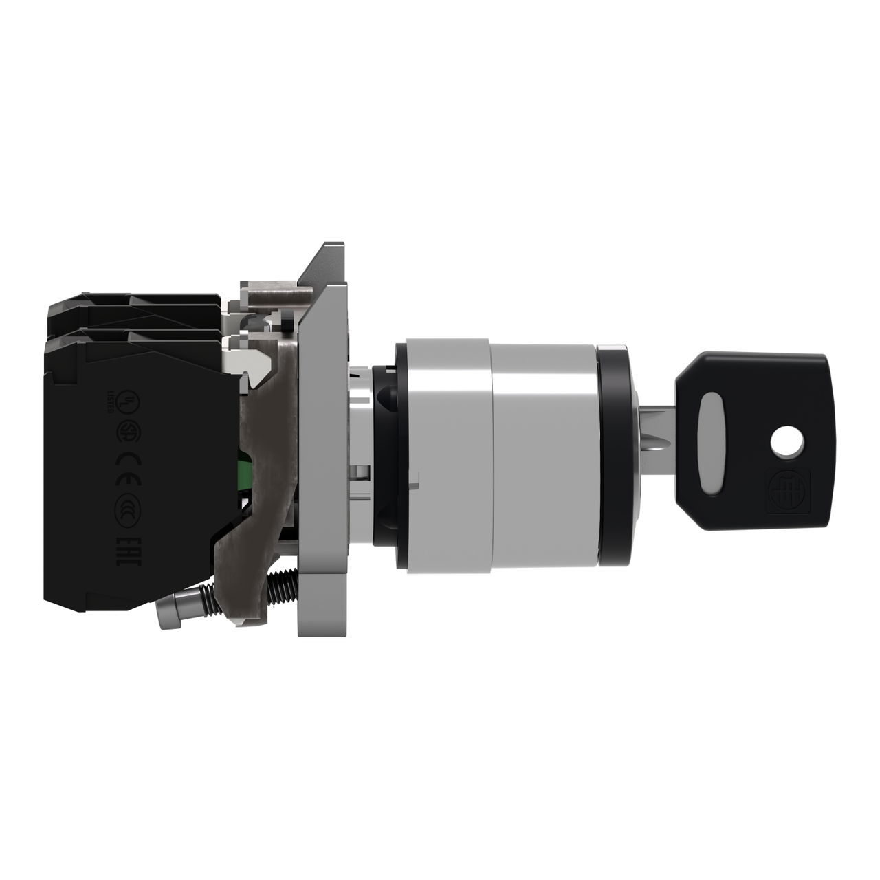 Schlüsselschalter, Harmony XB4, Metall, 22mm, schwarz, 3 Stellungen, rastend, Ronis 455, 2S, ATEX – Bild 6 von 9