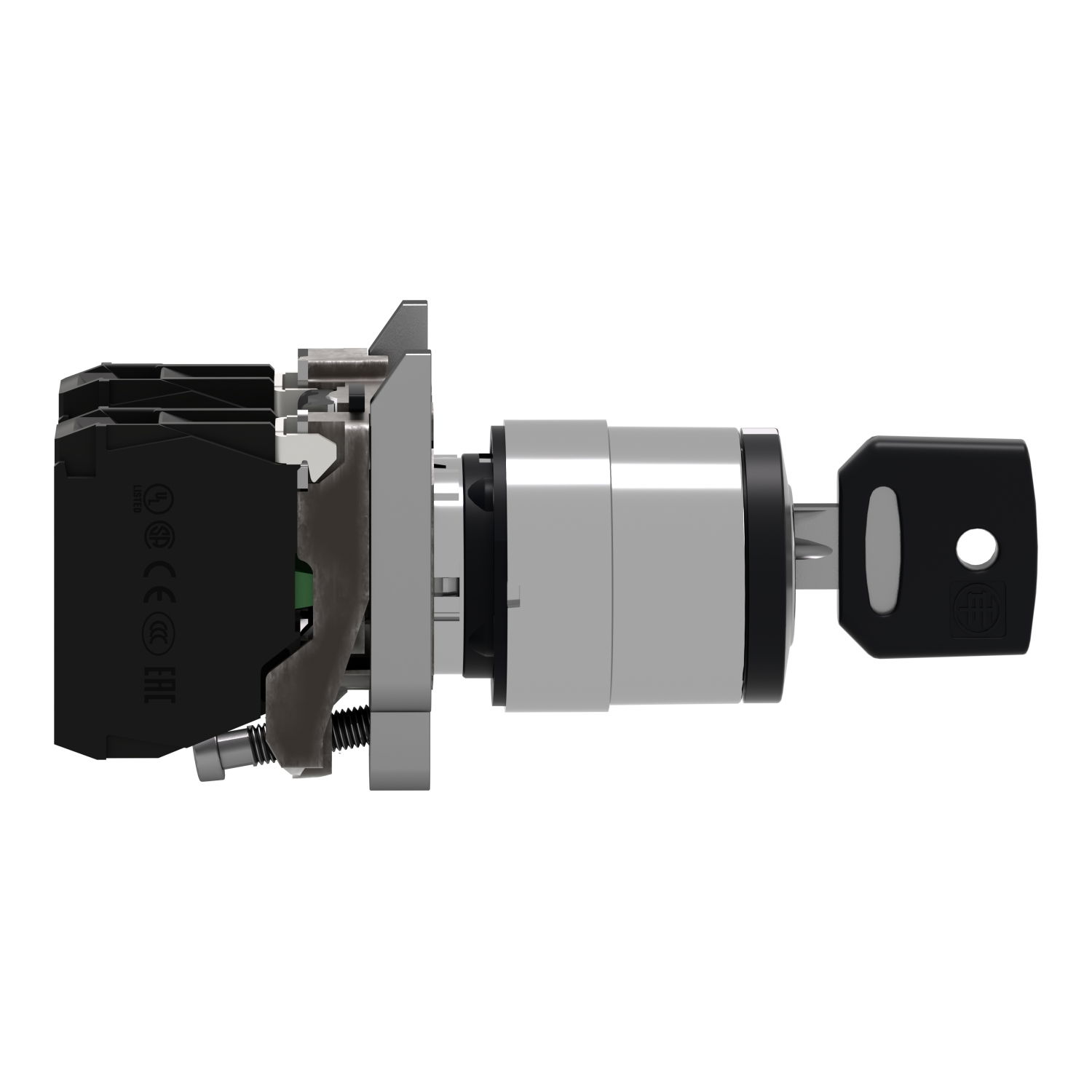 Schlüsselschalter, Harmony XB4, Metall, 22mm, schwarz, 3 Stellungen, rastend, Ronis 455, 2S, ATEX – Bild 6 von 9