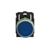Leuchtdrucktaster, Harmony XB5, Kunststoff, hellgrau, blau, 22mm, universelle LED, glatte Kalotte, 1S + 1Ö, 24V ACDC