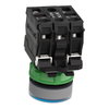 Leuchtdrucktaster, Harmony XB5, Kunststoff, hellgrau, blau, 22mm, universelle LED, glatte Kalotte, 1S + 1Ö, 24V ACDC