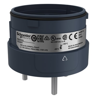 Direktmontageplatte, Harmony XVU, modular, 3 x M4, 60mm, schwarz, IP65, 24V ACDC, 110-240V AC