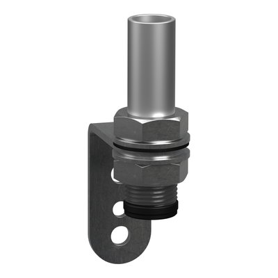 Montagewinkel mit Rohr, Harmony XV4/XV6/XVB7, modular, Metall, L-Winkel, 100mm Aluminium-Rohr, silber