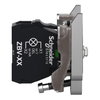 Lampenfassung mit Befestigungsflansch, Harmony XB4, Metall, Blinklicht, weiß, universelle LED, Schraubklemme, 230V AC