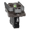 Lampenfassung mit Befestigungsflansch, Harmony XB4, Metall, Blinklicht, weiß, universelle LED, Schraubklemme, 230V AC