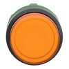 Leuchtdrucktaster, Frontelement, Harmony XB5, Kunststoff, 22mm, gelb, vorstehend, für universelle LED, rastend