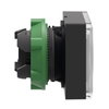 Leuchtdrucktaster, Frontelement, Harmony XB5, Kunststoff, 22mm, weiß, für universelle LED, eckig, rastend