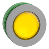 Leuchtdrucktaster, Frontelement, Harmony XB5F, Kunststoff, 30mm, hellgrau, gelb, für universelle LED