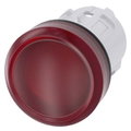 Leuchtmelder, 22mm, rund, Kunststoff, rot, Linse, glatt
