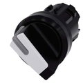 Knebelschalter, beleuchtbar, 22mm, rund, Kunststoff, schwarz, weiß