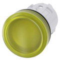 Leuchtmelder, 22mm, rund, Kunststoff, gelb, Linse, glatt