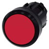 Drucktaster, 22mm, rund, Kunststoff, rot, Druckknopf