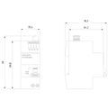 ECPD mit Mess-/Kommunikationsfunktion RCD Typ F 30mA In: 16A, 230V AC, 75kA 1+N