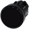Drucktaster, 22mm, rund, Kunststoff, schwarz, Druckknopf