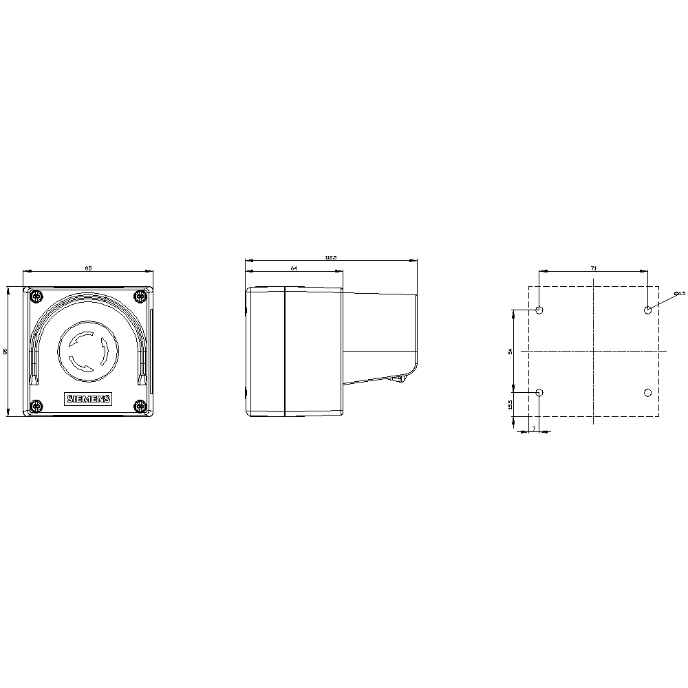 Gehäuse für Befehlsgeräte, 22mm – Bild 4 von 5