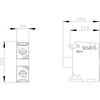 LED-Modul mit integrierter LED, AC/DC 24V, rot